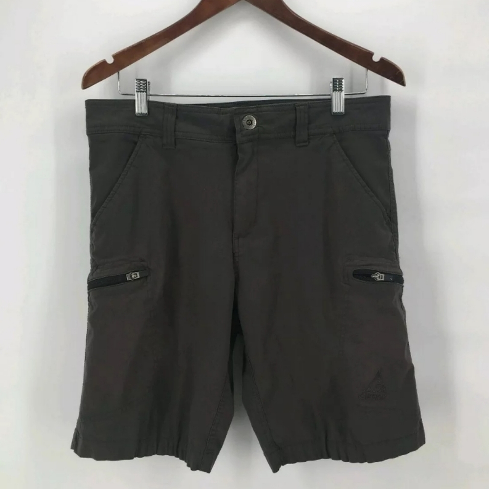 Gerry Cargo Shorts Gray Nylon Stretch Zip pockets
